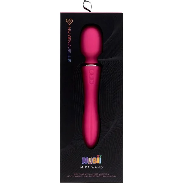 Nubii Mika Silicone Rechargeable Waterproof Mini Wand Massager By Nu Sensuelle - Pink — image 12 of 12