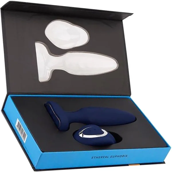 Fino Rechargeable Silicone Vibrating Anal Plug With Roller Motion & Remote By Nu Sensuelle - Navy Blue — image 7 of 8