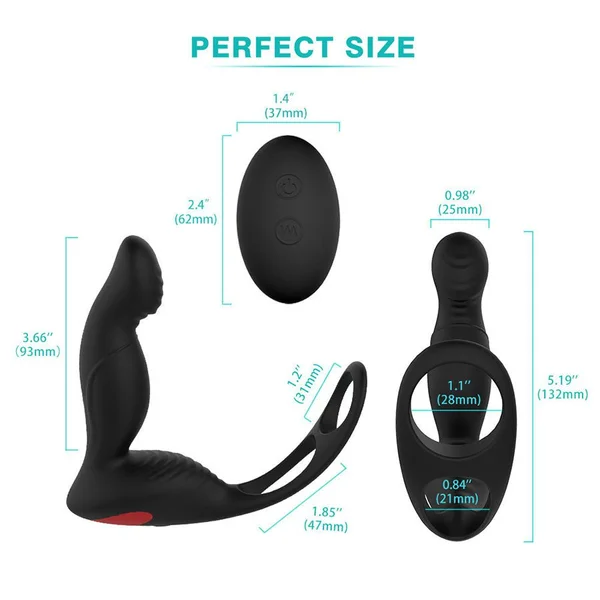 PPD 9-Speed Vibrating Prostate Massager and Cock Ring — image 10 of 12