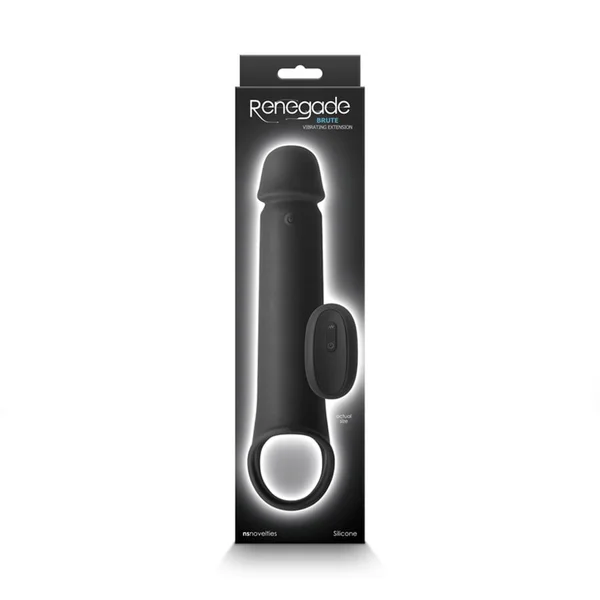 Renegade Brute 9 Inch Rechargeable Silicone Vibrating Penis Extension — image 3 of 8