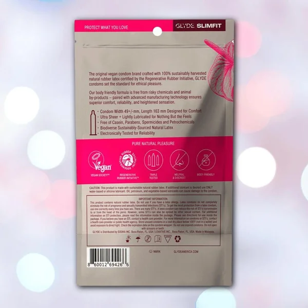 Glyde SlimFit Vegan Condoms | Small Size — image 15 of 15