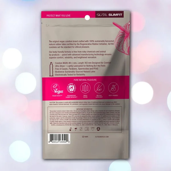 Glyde SlimFit Vegan Condoms | Small Size — image 14 of 15