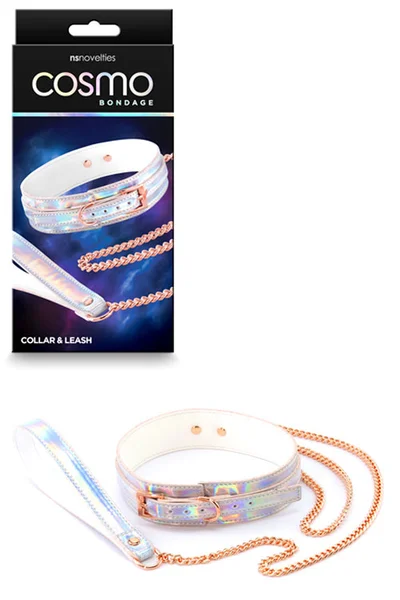 nsnovelties Cosmo Bondage Holographic Rainbow Collar & Leash — image 3 of 4