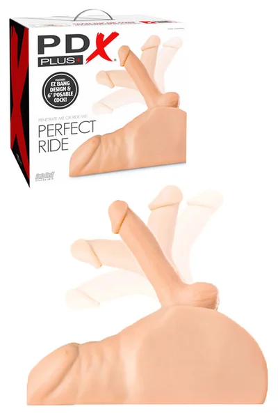 PDX Plus Perfect Ride - Realistic Adjustable 6" Dildo & Masturbator