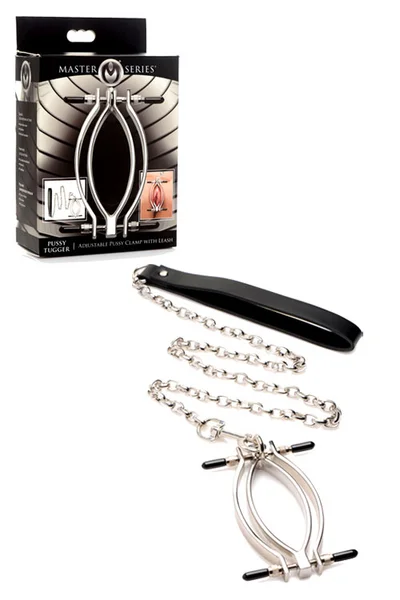 Master Series Pussy Tugger - 3" Adjustable Vaginal Clamp with Leash — image 10 of 11