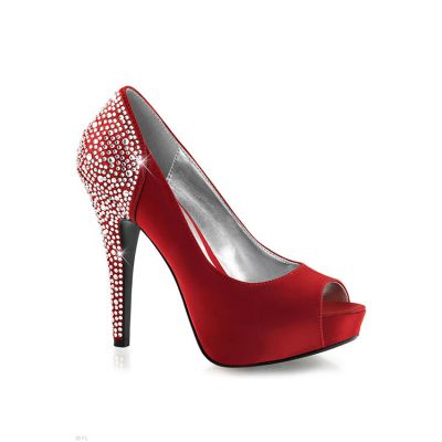 Fabulicious by Pleaser 5 Heel Janet Glamour Red Pump