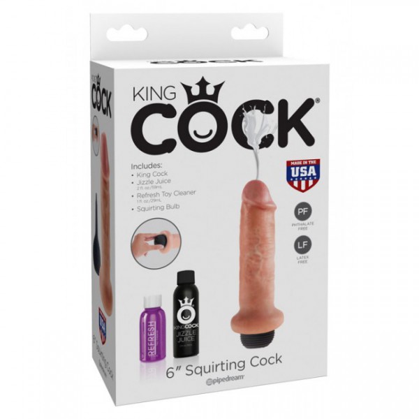 King Cock - 6" Squirting Cock (Flesh)