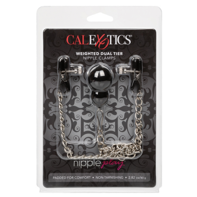 CalExotics Nipple Play Weighted Dual Tier Nipple Clamps