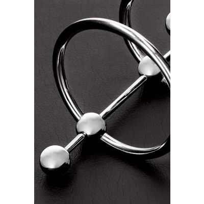 Shots Toys Stainless Steel 3 7 Cock Glans Ring with Urethral Plug