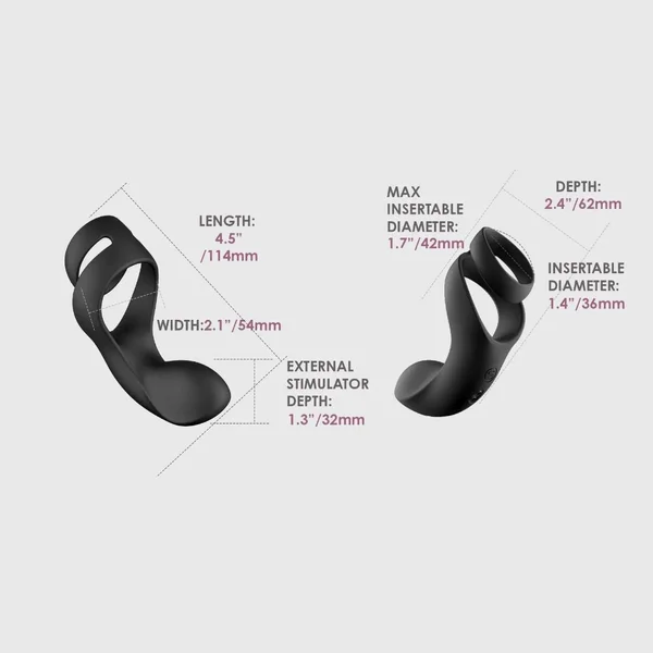 SVAKOM Benedict Silicone Waterproof Rechargeable Vibrating Cock Ring - Black — image 23 of 23