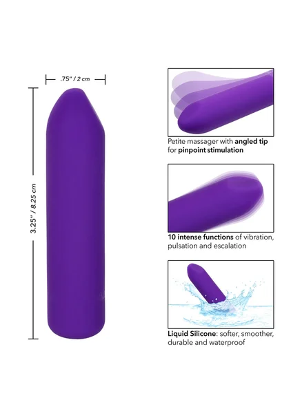 Kyst Fling Powerful Waterproof Rechargeable Bullet Vibrator By CalExotics - Purple — image 24 of 25