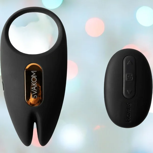 SVAKOM Winni 2 App Enabled Silicone Rechargeable Vibrating Cock Ring With Remote - Black — image 24 of 24