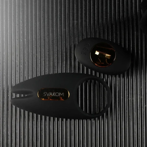 SVAKOM Winni 2 App Enabled Silicone Rechargeable Vibrating Cock Ring With Remote - Black — image 22 of 24