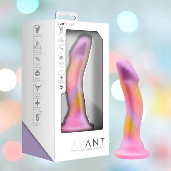 Avant Sun's Out Pink Silicone G-Spot Dildo With Suction Cup Base By Blush — image 10 of 14