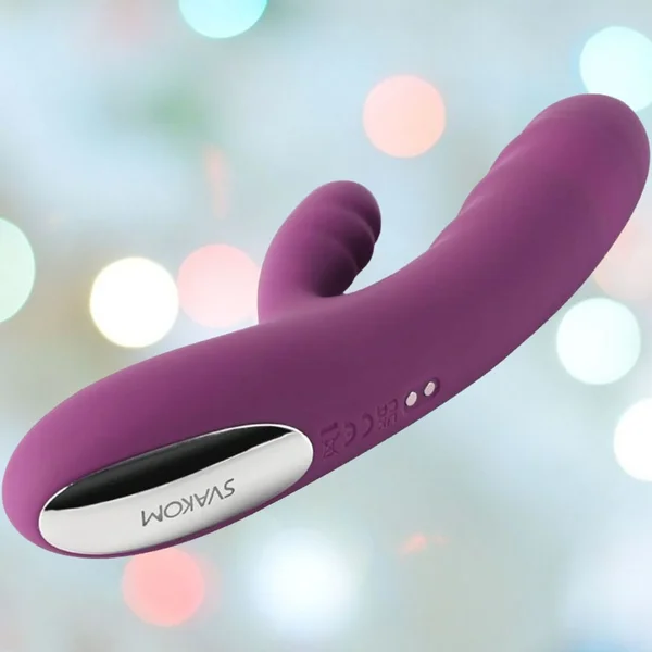 SVAKOM Avery Rechargeable Waterproof Silicone Dual Stimulation Vibrator - Purple — image 25 of 25