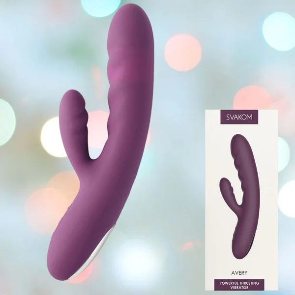 SVAKOM Avery Rechargeable Waterproof Silicone Dual Stimulation Vibrator - Purple — image 24 of 25