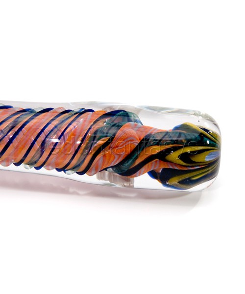 Swirled inside out lattachino with flowered head