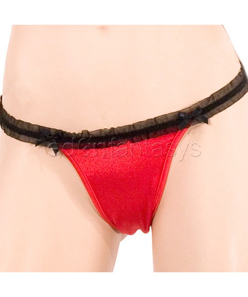 Lace trimmed demi cup bra set