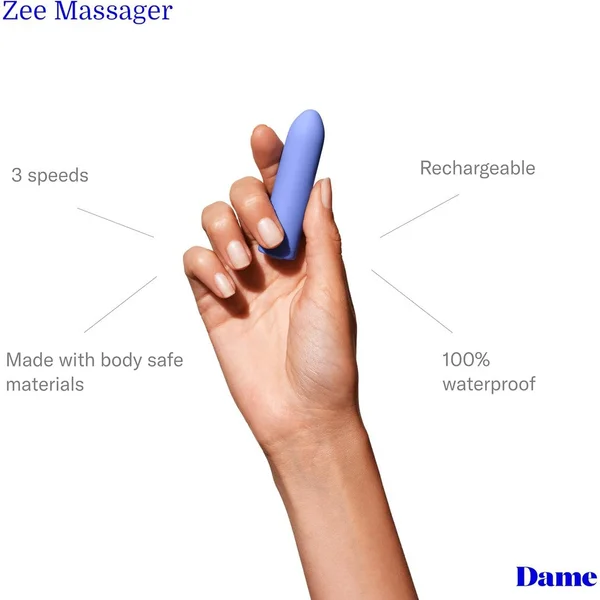 ZEE Rechargeable Bullet Vibrator by Dame - Periwinkle — image 10 of 12