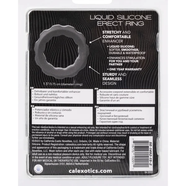 Alpha Liquid Silicone Erect Ring - Gray — image 18 of 23