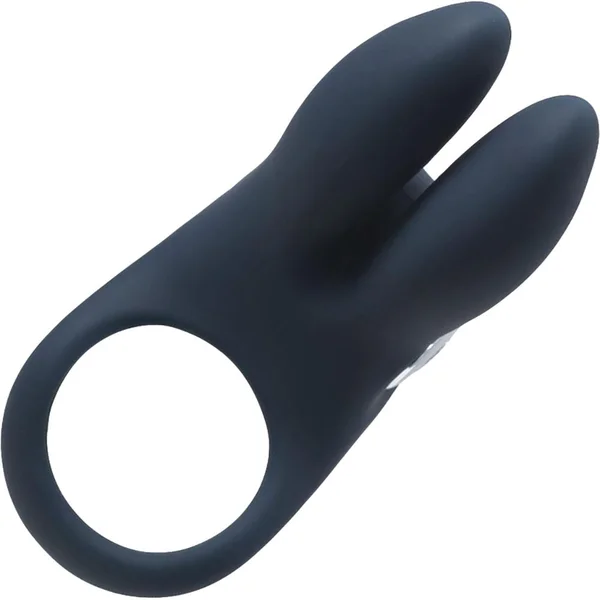Sexy Bunny Rechargeable Silicone Vibrating Cock Ring by VeDO - Black Pearl — image 11 of 14