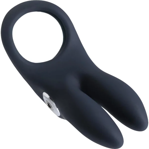 Sexy Bunny Rechargeable Silicone Vibrating Cock Ring by VeDO - Black Pearl — image 12 of 14