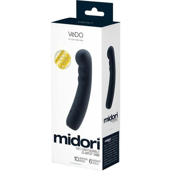 Midori Rechargeable Waterproof Silicone G-Spot Vibrator by VeDO - Just Black — image 14 of 14