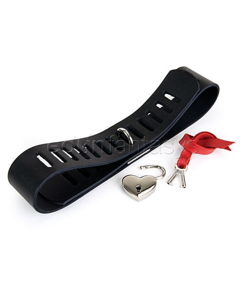 Patent leather bow wrist restraint