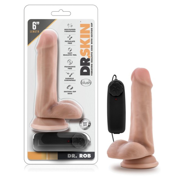 Blush Dr. Skin Dr. Rob 6" Cock w/Suction Cup — image 5 of 5