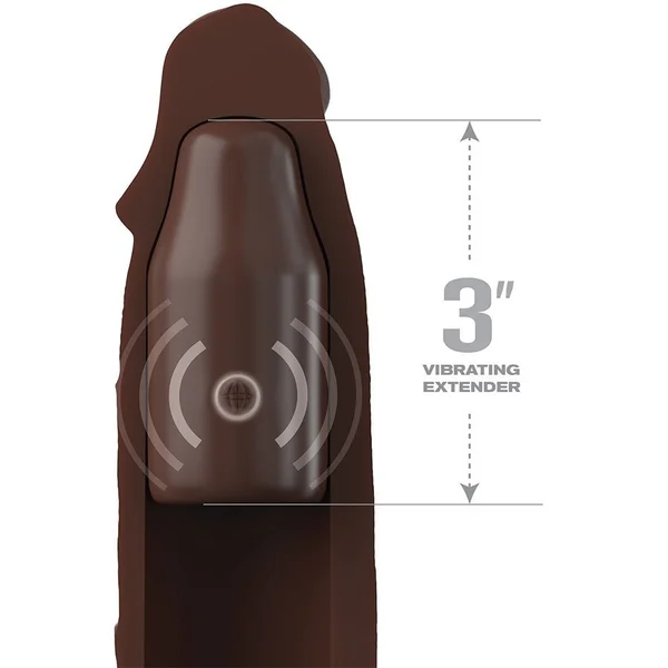 9 Inch Vibrating Mega X-Tension Silicone Penis Sleeve — image 6 of 9