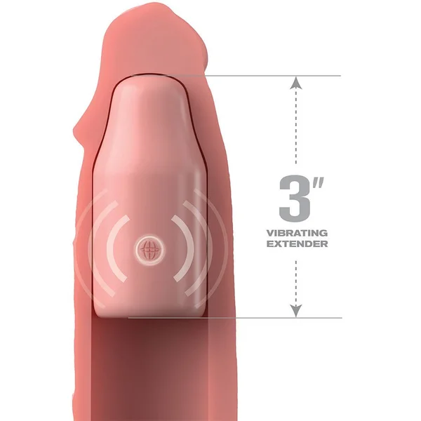 9 Inch Vibrating Mega X-Tension Silicone Penis Sleeve — image 7 of 9