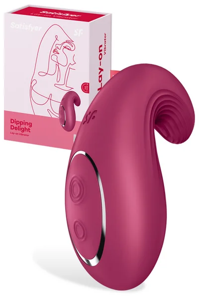 Satisfyer Dipping Delight - 3.7" Lay On Vibrator with Clitoral & Labial Stimulation — image 7 of 12