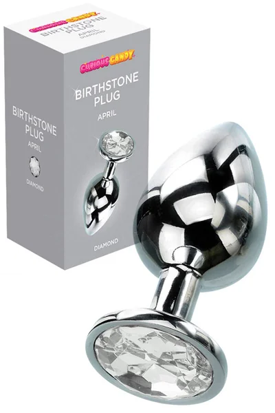 Curious Candy April - 2.7" Diamond Birthstone Butt Plug with Jewel — image 11 of 14