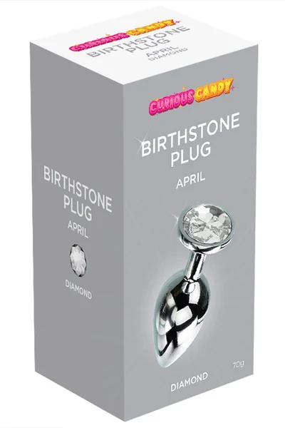 Curious Candy April - 2.7" Diamond Birthstone Butt Plug with Jewel — image 5 of 6