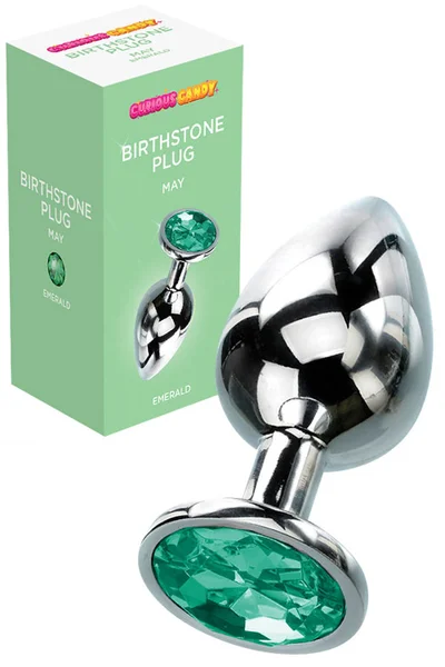 Curious Candy May - 2.7" Emerald Birthstone Butt Plug with Jewel — image 11 of 14