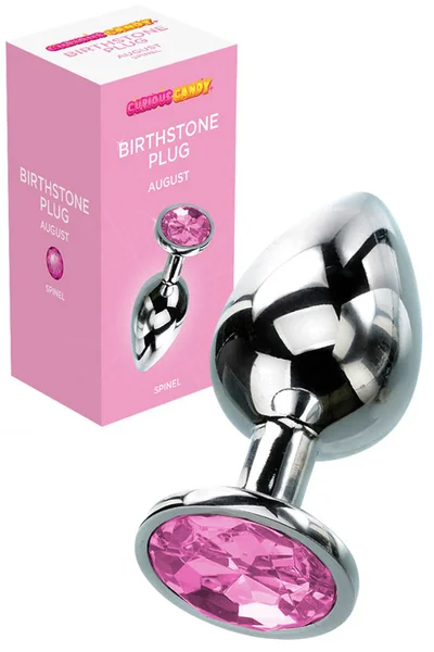 Curious Candy August - 2.7" Spinel Birthstone Butt Plug with Jewel — image 3 of 6