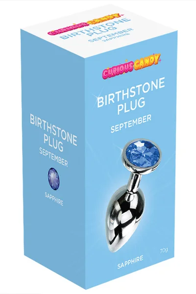 Curious Candy September - 2.7" Sapphire Birthstone Butt Plug with Jewel — image 9 of 14