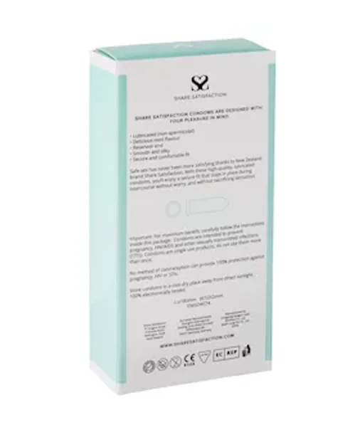 Share Satisfaction Mint Flavoured Condoms - 12 Pack - Mint — image 12 of 14