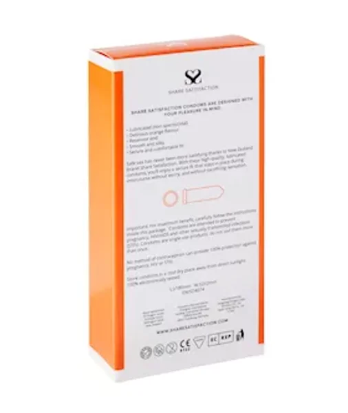 Share Satisfaction Orange Flavoured Condom - 12 Pack - Orange — image 12 of 14