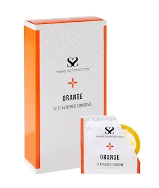 Share Satisfaction Orange Flavoured Condom - 12 Pack - Orange — image 8 of 14