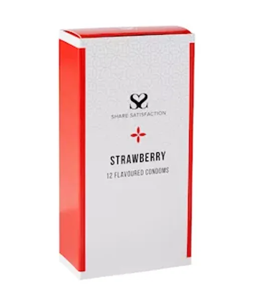 Share Satisfaction Strawberry Flavoured Condom - 12 Pack - Strawberry — image 11 of 14