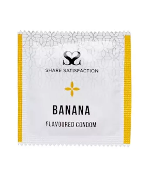 Share Satisfaction Banana Flavoured Condoms - 12 Pack - Banana — image 13 of 14