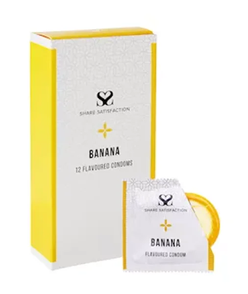Share Satisfaction Banana Flavoured Condoms - 12 Pack - Banana — image 8 of 14