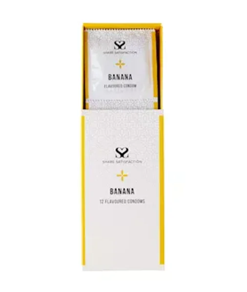 Share Satisfaction Banana Flavoured Condoms - 12 Pack - Banana — image 10 of 14
