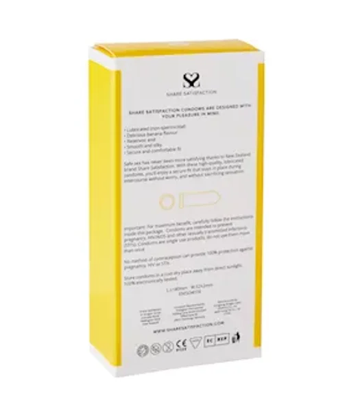 Share Satisfaction Banana Flavoured Condoms - 12 Pack - Banana — image 12 of 14