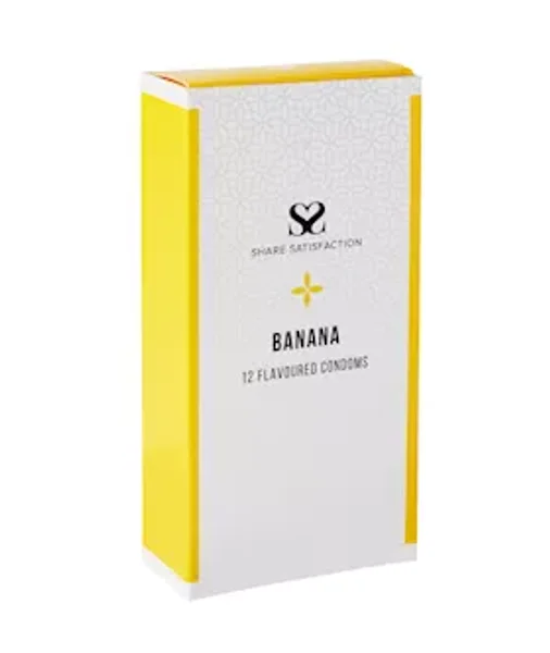 Share Satisfaction Banana Flavoured Condoms - 12 Pack - Banana — image 11 of 14