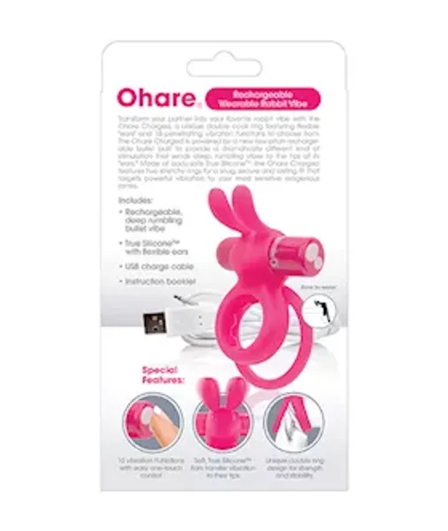 The Screaming O Charged Ohare Rabbit Vibrator - Pink — image 9 of 9