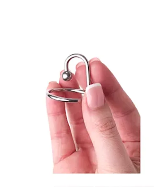 Kink Stainless Steel Ball End Head Ring - 28mm - Silver - 28mm — image 2 of 3