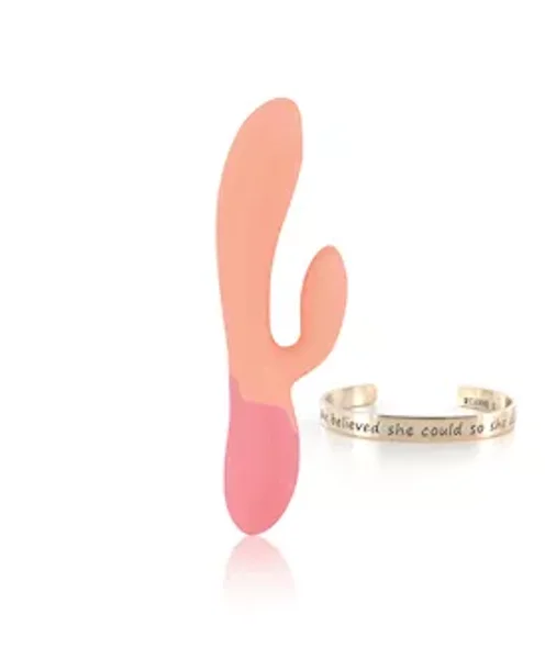 Rs Essentials Xena Rabbit Vibrator  & Coral - Peach — image 2 of 2