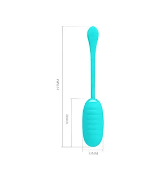 Kirk Liquid Silicone Remote Egg Vibrator - 7.7 Inch - Turquoise - 7.7 Inch — image 15 of 18